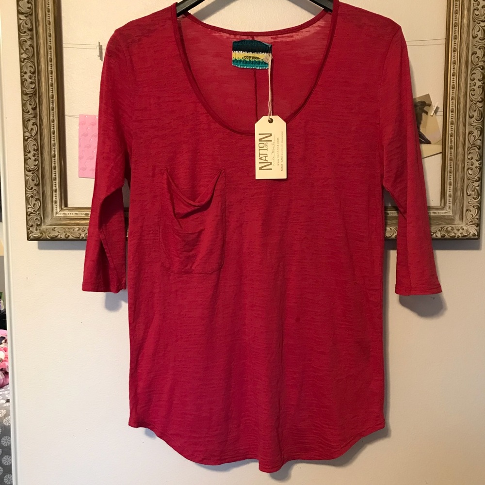 Nation Ltd elbow length shirt one size